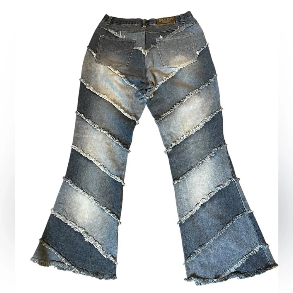 Vintage y2k 90s Blue Flared Women Jeans - Picture 8 of 8